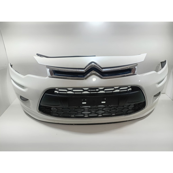 Parachoque Dianteiro Citroen C3 2015 Comple Com Detalhe Branco