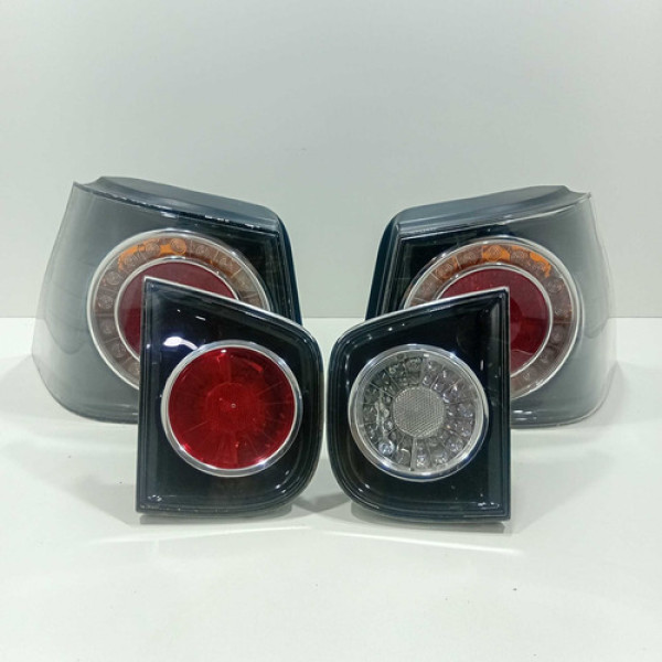 Jogo De Lanternas Originais Volkswagen Golf 2008/14 Ambos Lados Preto