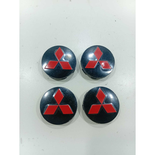 Jogo Calota Centro Miolo Roda Mitsubishi L200 Triton 2010 - Preto