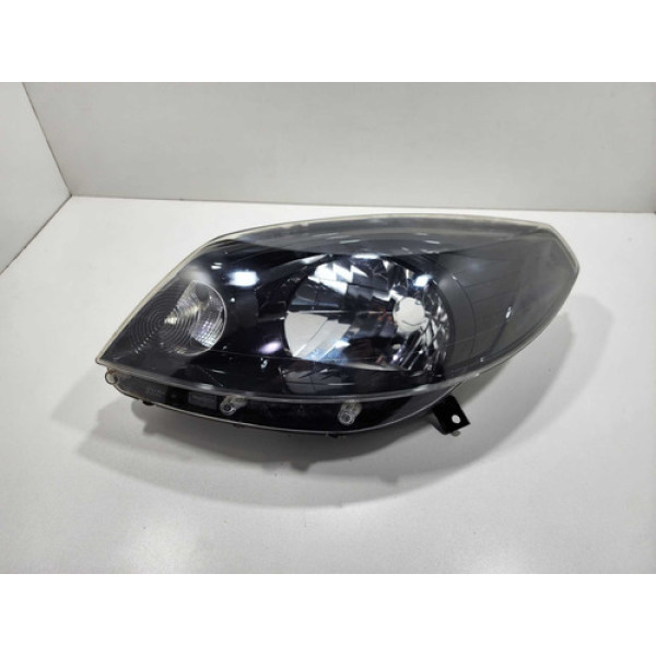 Farol Esquerdo Mascara Negra Renault Sandero 2012 2013 2014 Esquerdo/motorista