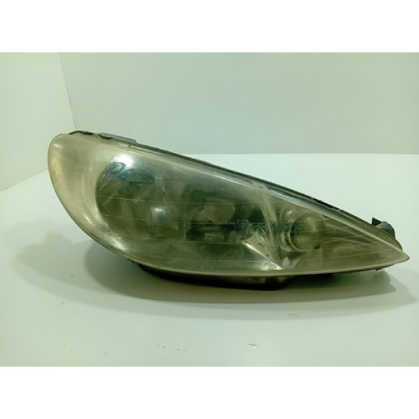 Farol Lado Direito Peugeot 206 2004 A 2010 Com Detalhe