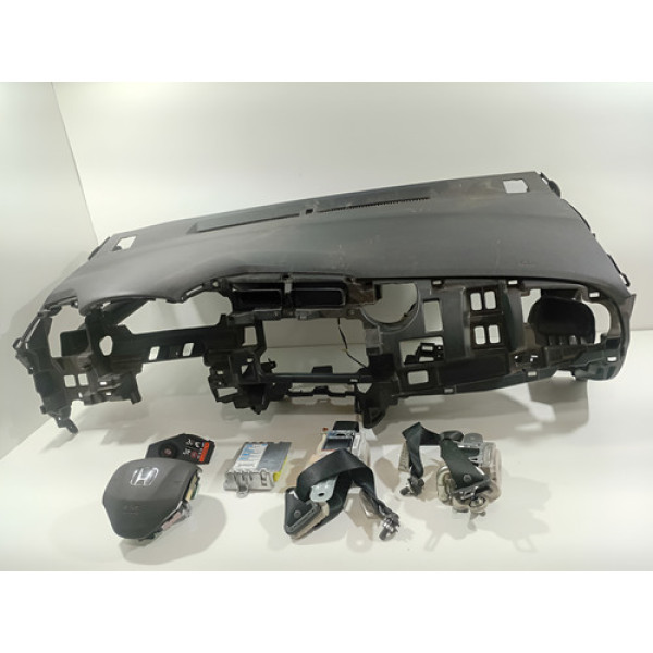 Kit Airbag Honda Fit 2015 2016 2017 2018 Original Preto