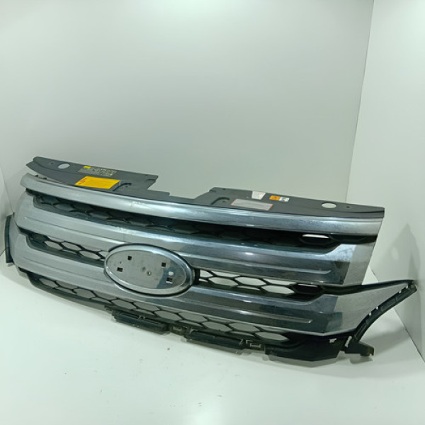 Grade Dianteira Do Parachoque Da Ford Edge 2010/2015 Origina - Prata - Brilhante